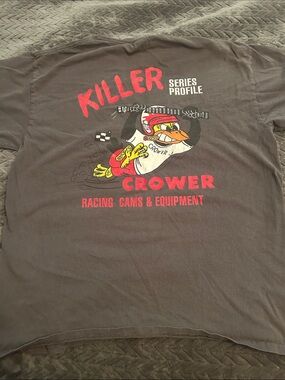 Gildan Short-Sleeve Crewneck T-Shirt in Brown with Small Red Logo